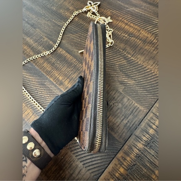 Louis Vuitton DAMIER full zip long wallet brown preloved will fit cell phone - Picture 8 of 17